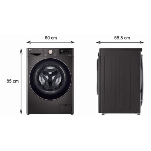 Máy Giặt LG Inverter 12 Kg FV1412S3B cửa trước 4 kich thuoc may giat lg inverter 12 kg fv1412s3b cua truoc