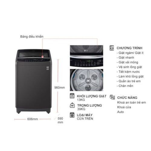 kich thuoc may giat lg inverter 13 kg t2313vsab cua tren