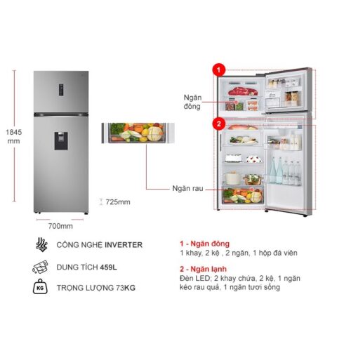 kich thuoc tu lanh 2 canh inverter 374 lit lg ltd37blm