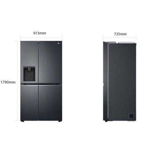 Tủ Lạnh 2 cánh side by side Inverter 635 Lít LG GR-D257WB 5 kich thuoc tu lanh 2 canh side by side inverter 635 lit lg gr d257wb