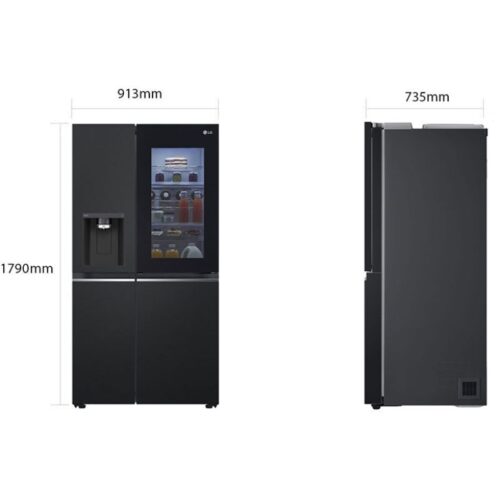 kich thuoc tu lanh 2 canh side by side inverter 635 lit lg gr x257bl