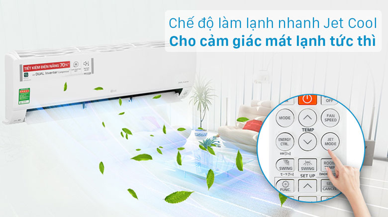 chế độ làm lạnh nhanh máy lạnh LG