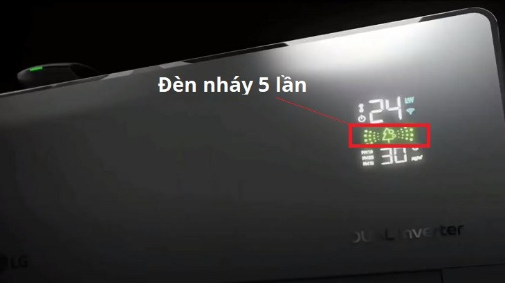 Máy lạnh LG báo lỗi chớp đèn 5 lần là gì?